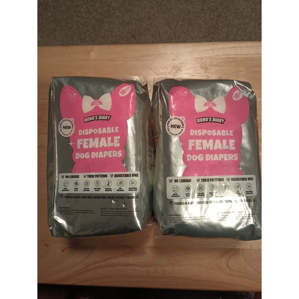 Disposable female dog diapers M Dono's Diary 10pcs X 2 - Picture 3 of 6